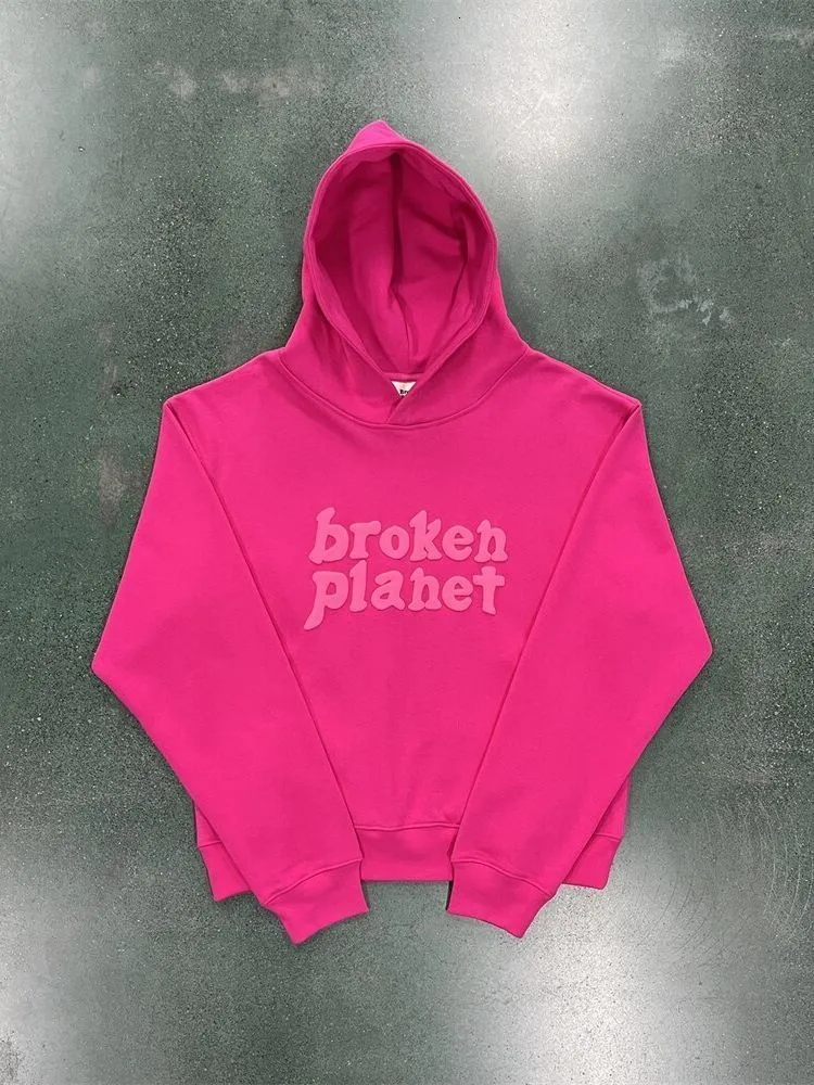 Broken Planet Market Different Worlds Pink Hoodie