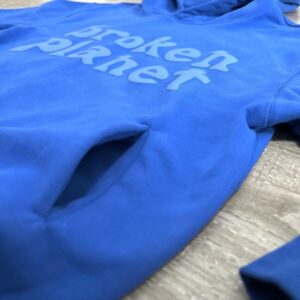 Broken Planet Monochrome Cobalt Blue Hoodie