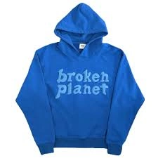 Broken Planet Monochrome Cobalt Blue Hoodie